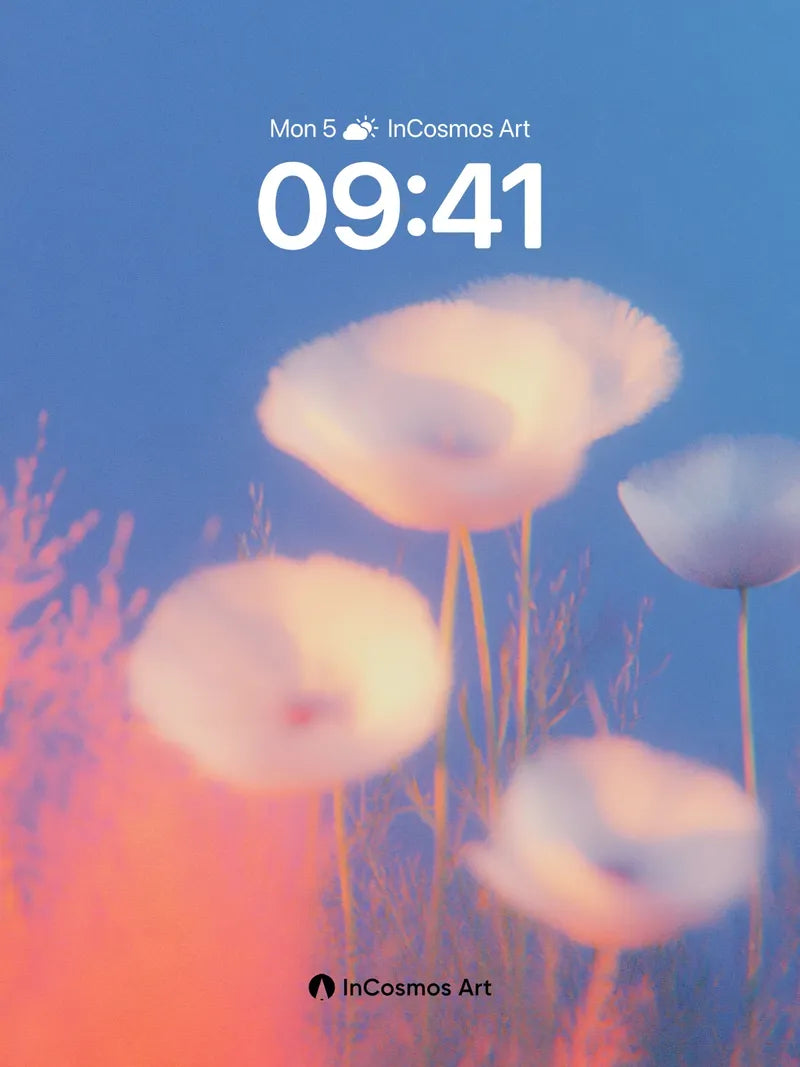 Luminous Bloom Wallpaper with Ethereal Hues