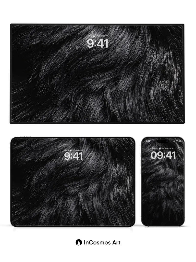 Midnight Fur Wallpaper with Velvet Depth