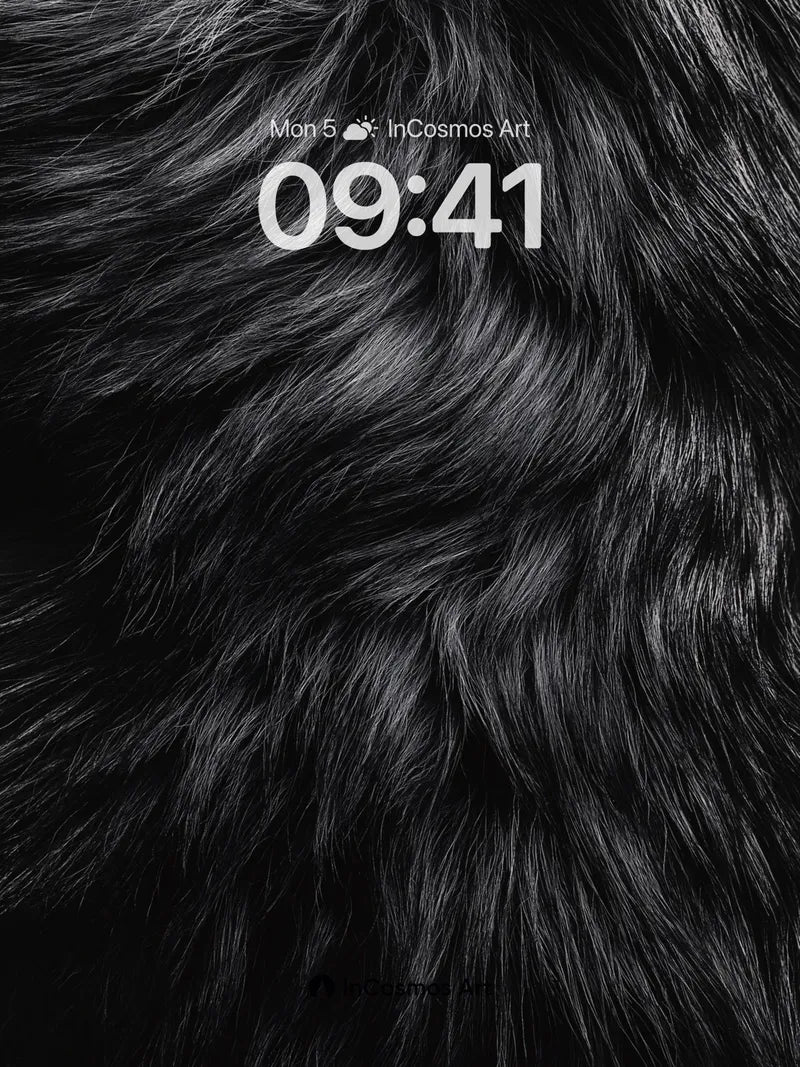 Midnight Fur Wallpaper with Velvet Depth