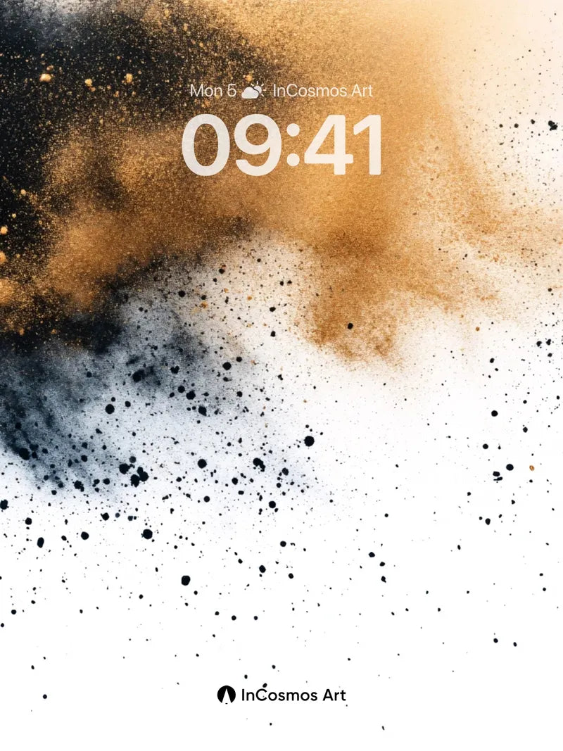 Cosmic Dust Wallpaper with Golden Veins