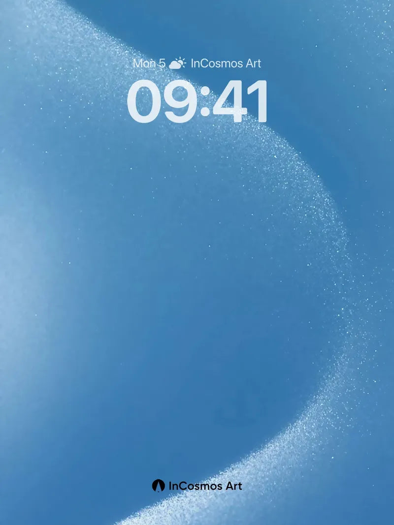 Sapphire Drift Wallpaper with Ethereal Light Trails