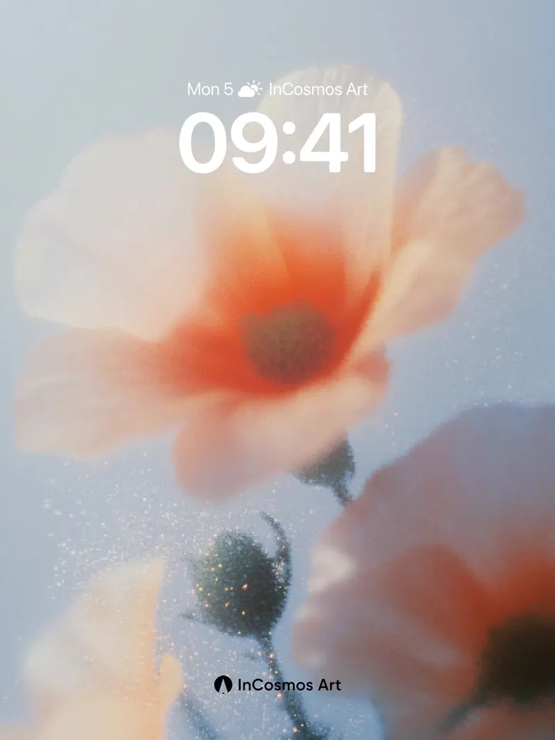 Soft Hush Floral Wallpaper with Ethereal Light