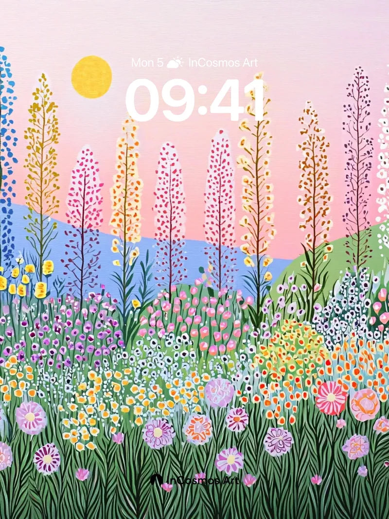 Pastel Reverie Wallpaper with Floating Light