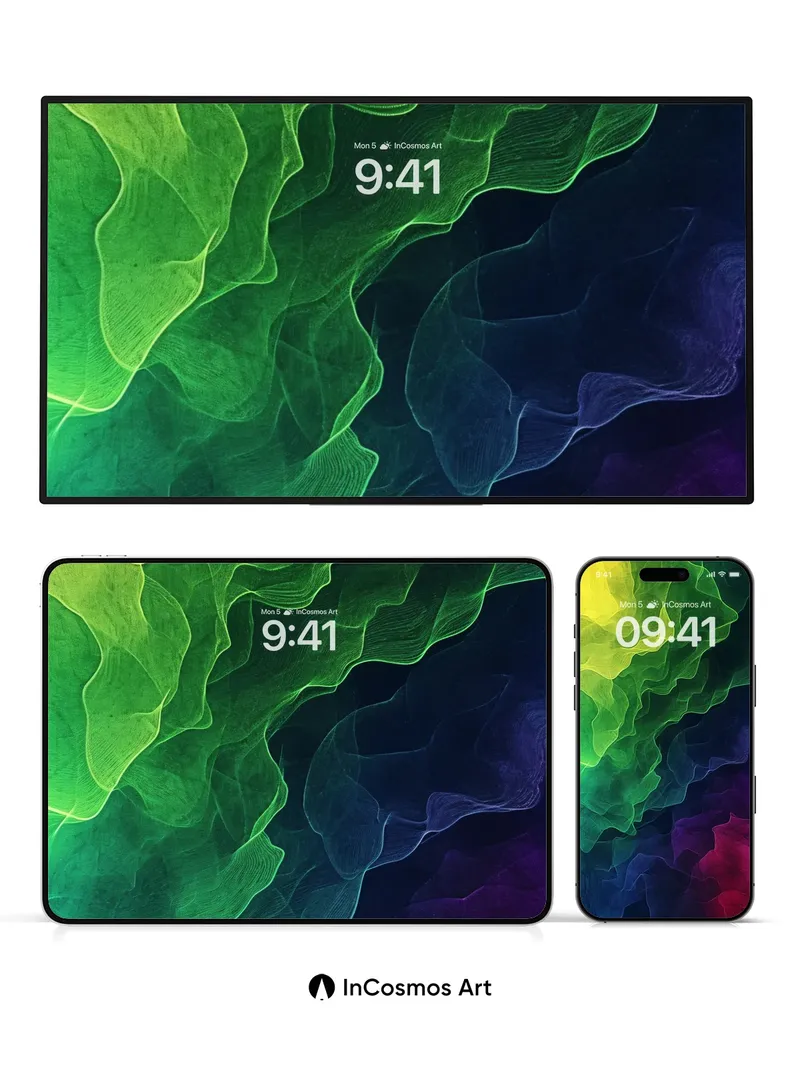 Luminous Veil Wallpaper with Ethereal Flow