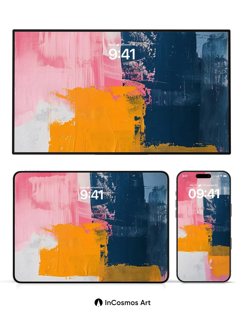 Crimson Pulse Wallpaper with Golden Echoes