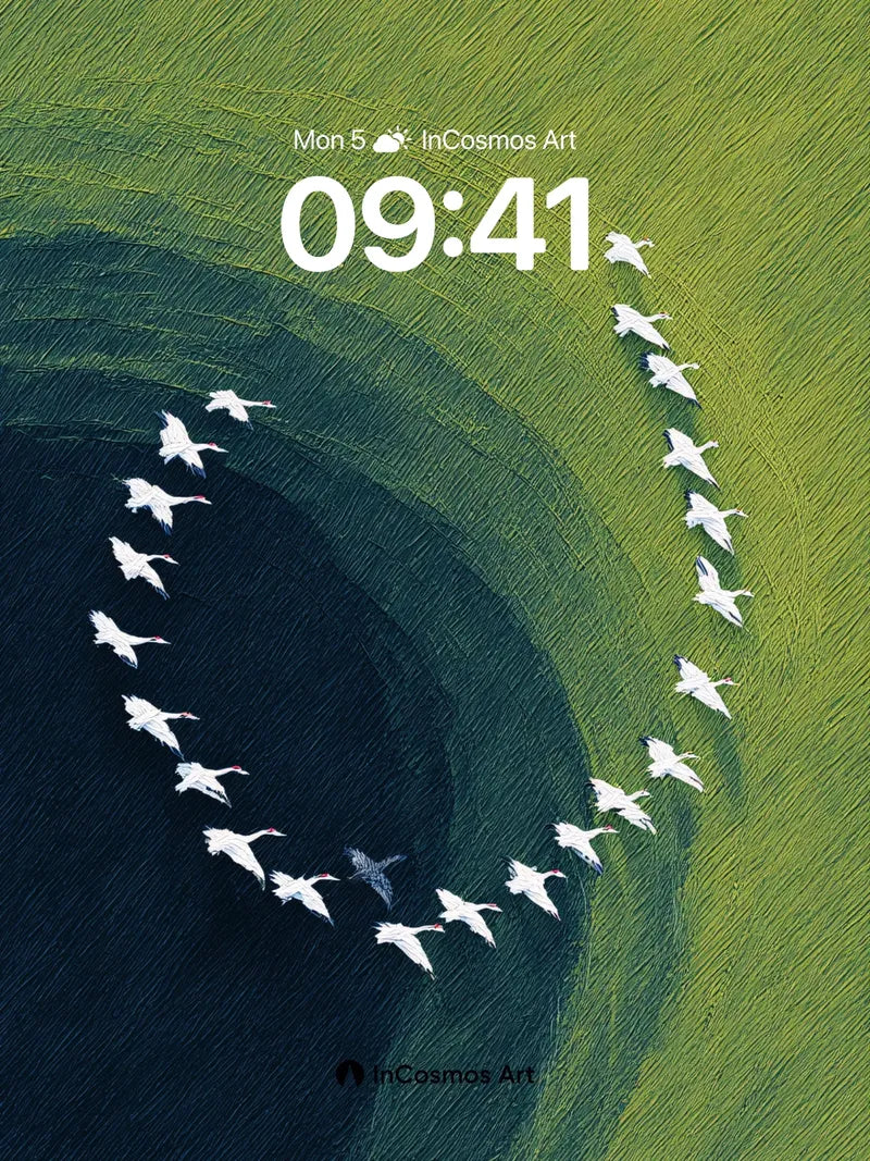 Serenity Curve Wallpaper with Feathered Flow