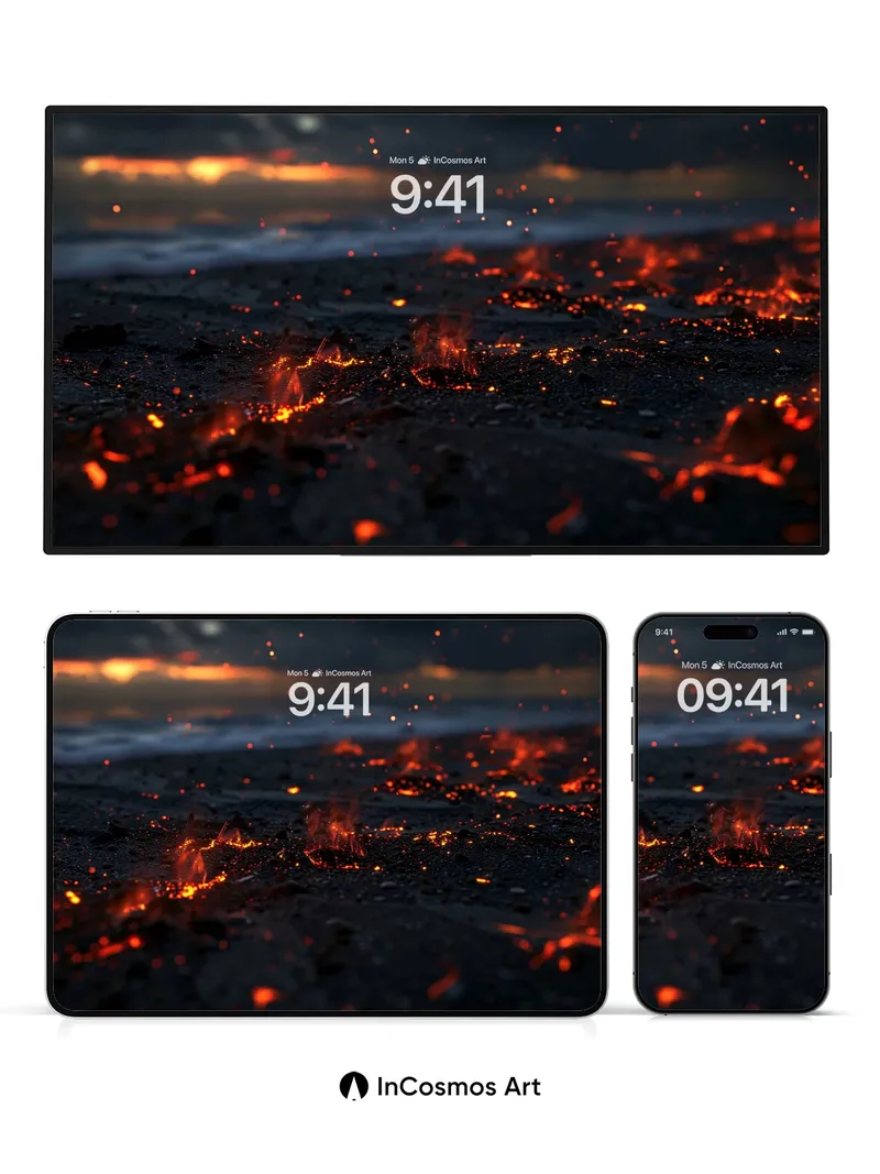 Ember Veil Wallpaper with Ashen Horizon