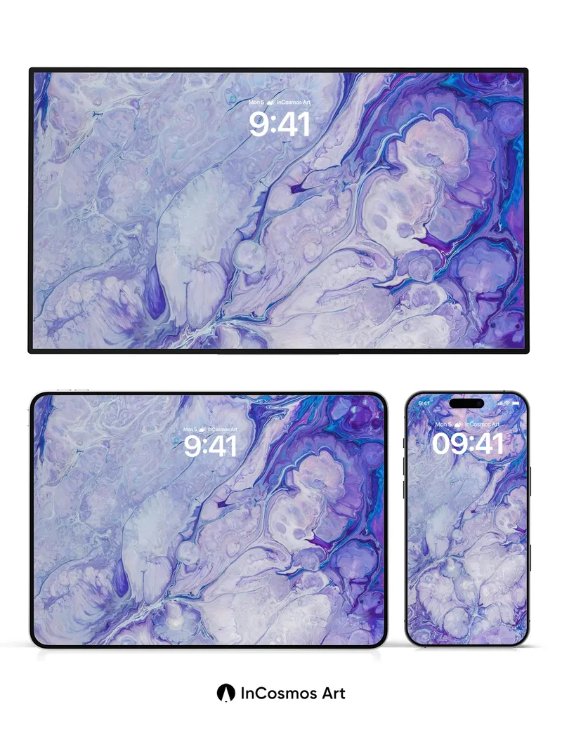 Lavender Veil Wallpaper with Ethereal Swirls