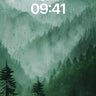 Mist-Weaved Forest Wallpaper with Rainfall Veil wallpaper for iPhone, iPad & Mac