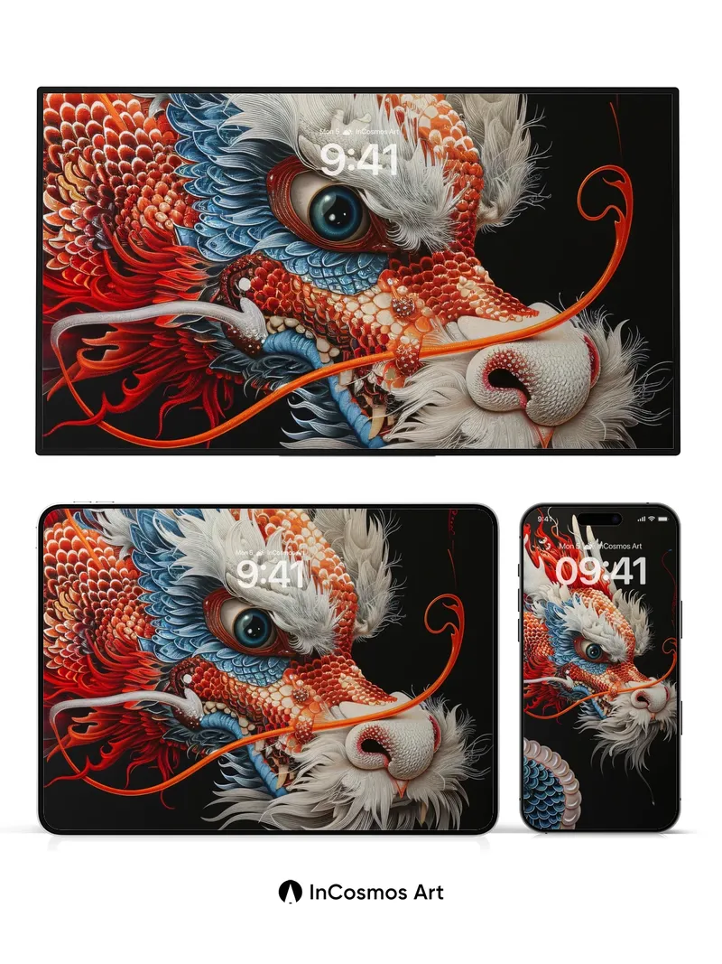 Fiery Serpent Wallpaper with Breath of Flame