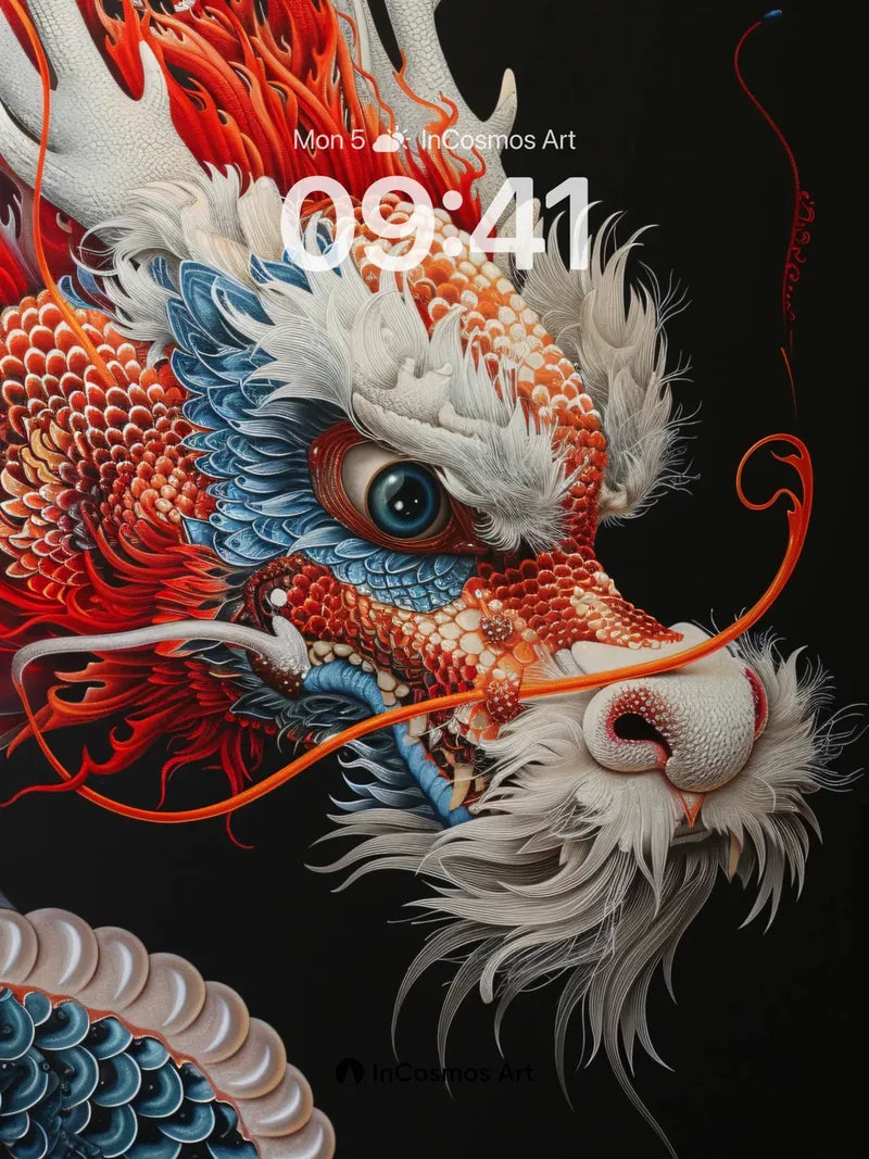 Fiery Serpent Wallpaper with Breath of Flame