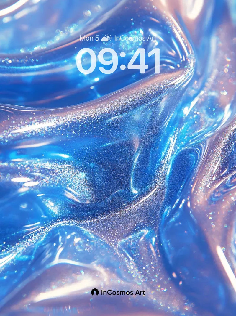 Liquid Cosmos Wallpaper with Sparkling Veins