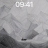 Silent Peaks Wallpaper with Inked Lines wallpaper for iPhone, iPad & Mac