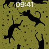 Whiskered Nightfall Wallpaper with Starlit Paws wallpaper for iPhone, iPad & Mac