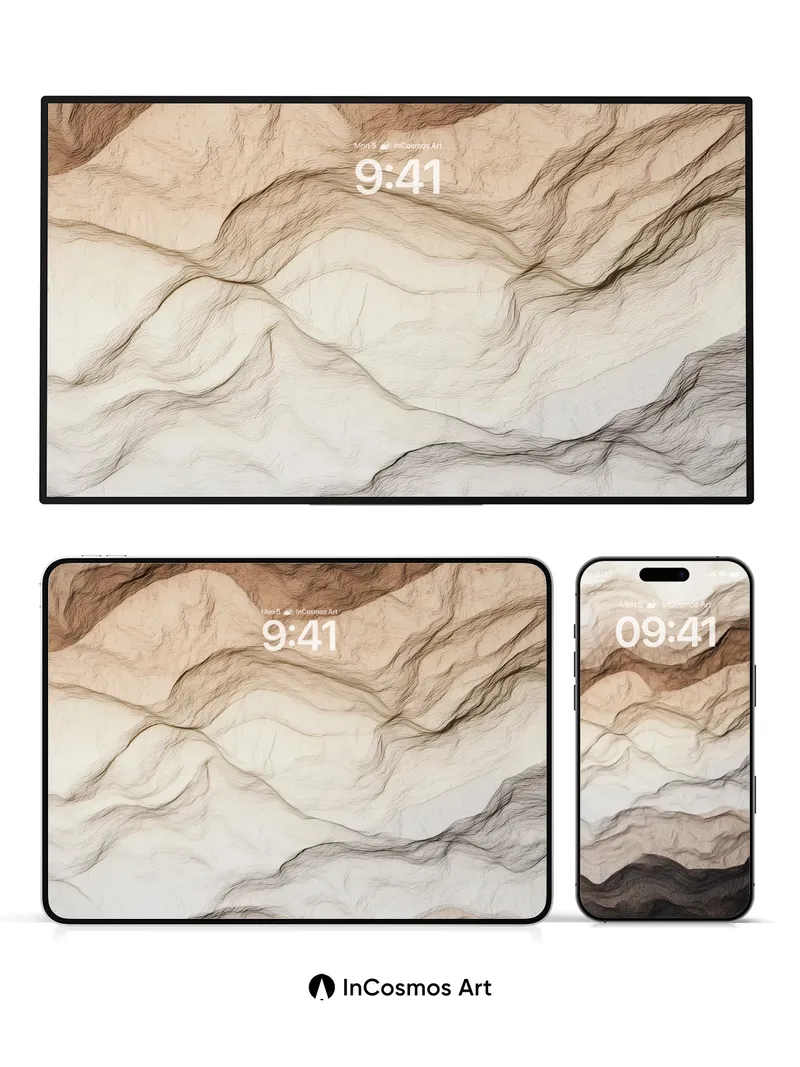 Sediment Hush Wallpaper with Ghost Lines