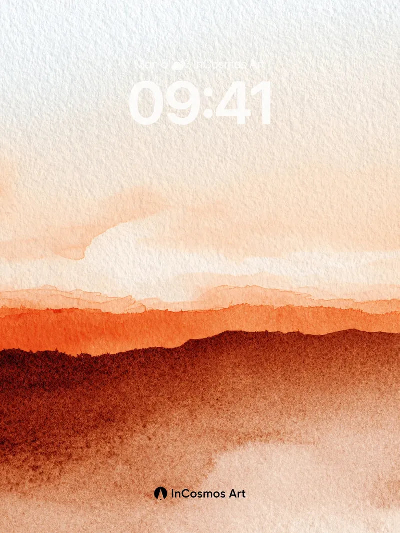 Crimson Horizon Wallpaper with Soft Gradient Hues