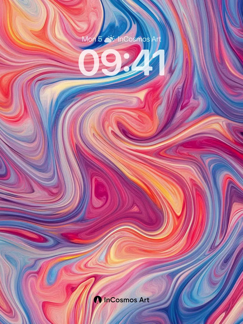 Luminous Current Wallpaper with Liquid Chroma