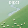 Serenity Slope Wallpaper with Flock of Wool wallpaper for iPhone, iPad & Mac