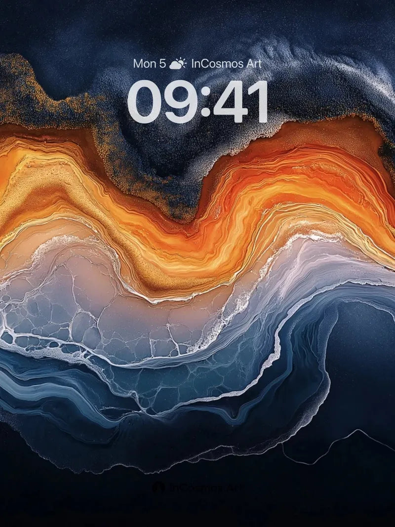 Fiery Abyss Wallpaper with Luminous Veins