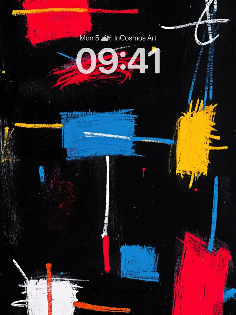 Electric Chaos Wallpaper with Pollock Energy