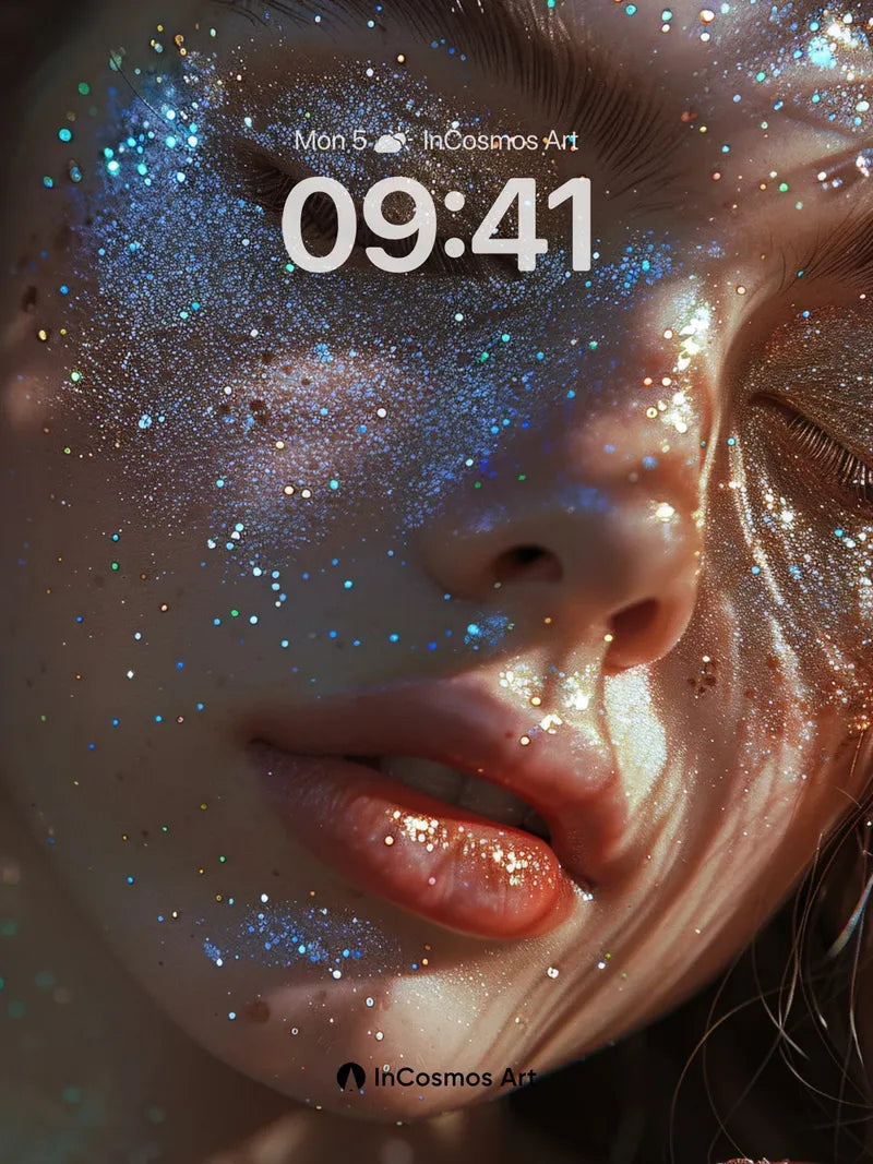 Luminous Stardust Wallpaper with Ethereal Glow wallpaper for iPhone, iPad & Mac