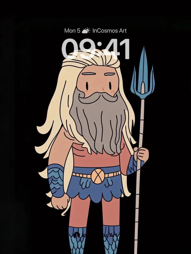 Oceanic Guardian Wallpaper with Mythic Presence