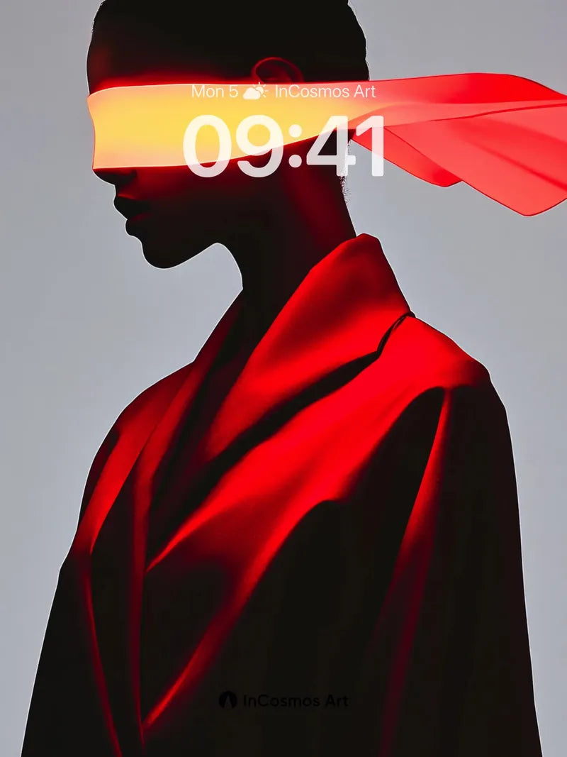 Blindfolded Flame Wallpaper with Floating Light