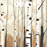 Whispering Birch Wallpaper with Autumn Hush wallpaper for iPhone, iPad & Mac