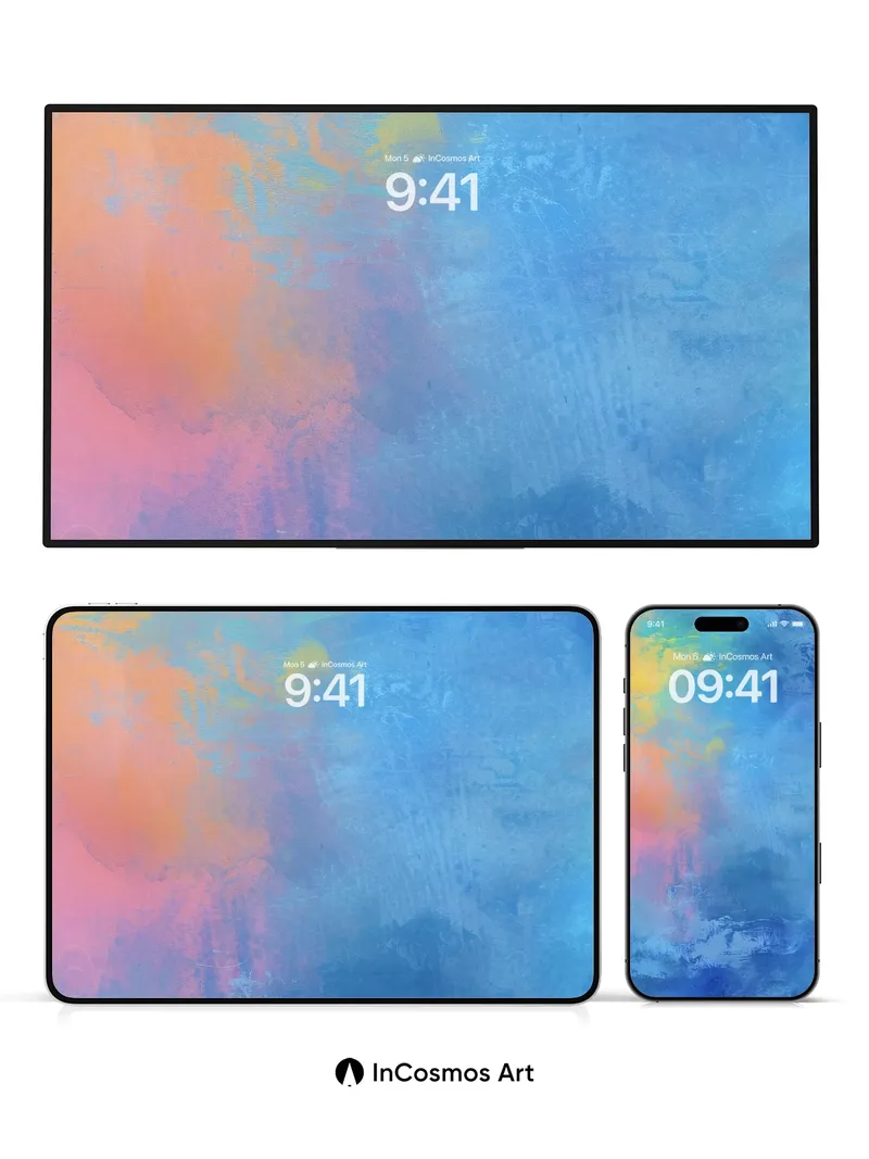 Crimson Mirage Wallpaper with Floating Light