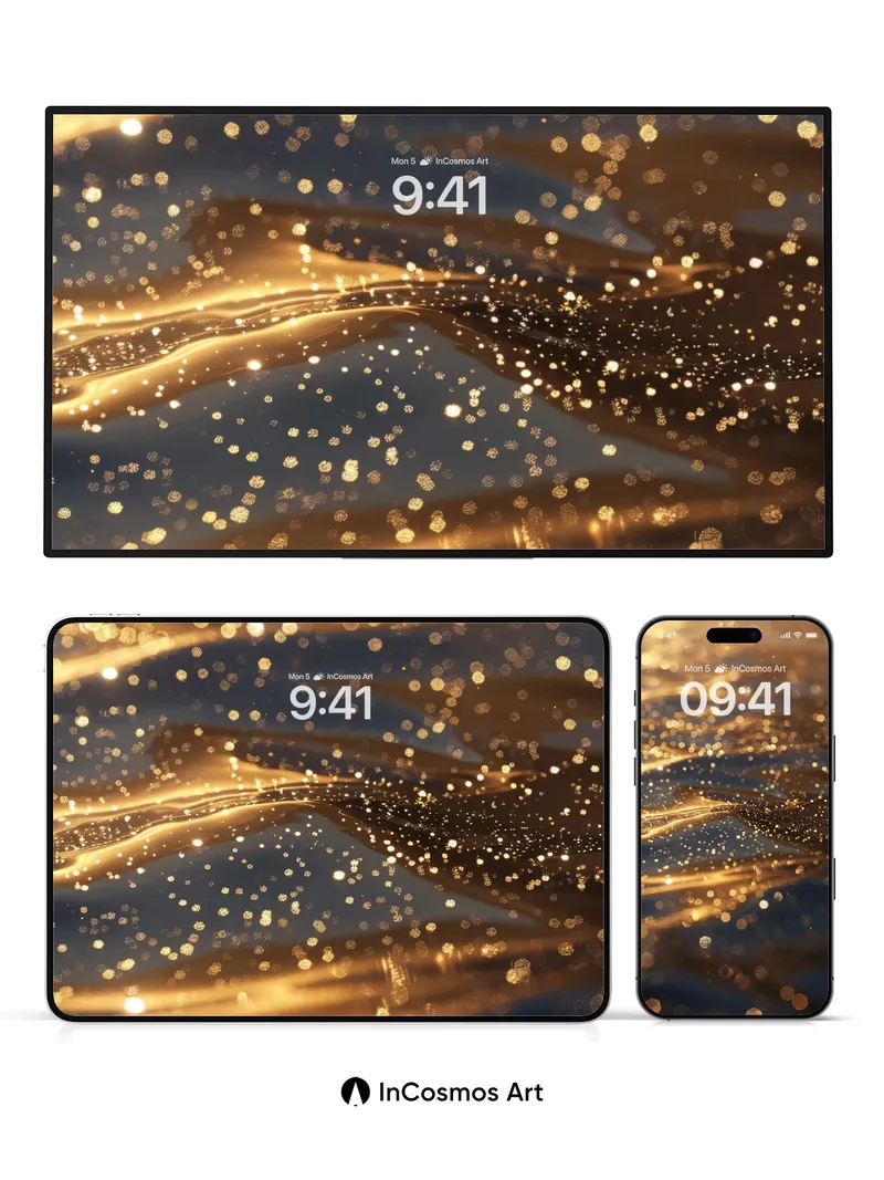 Golden Hush Wallpaper with Liquid Light