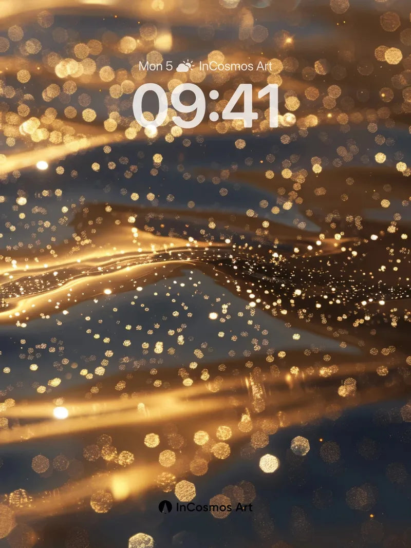 Golden Hush Wallpaper with Liquid Light