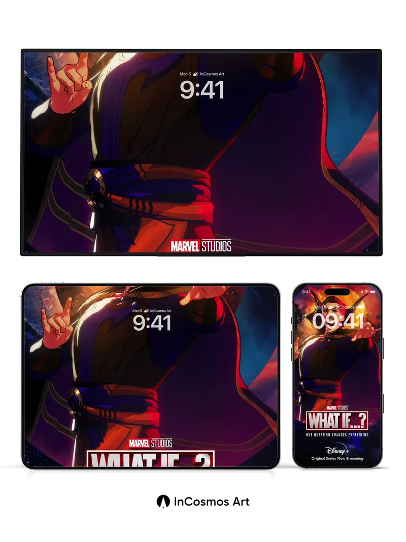 Cosmic Sorcerer Wallpaper with Animated Stars