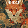 Mythical Fox Wallpaper with Golden Waves wallpaper for iPhone, iPad & Mac