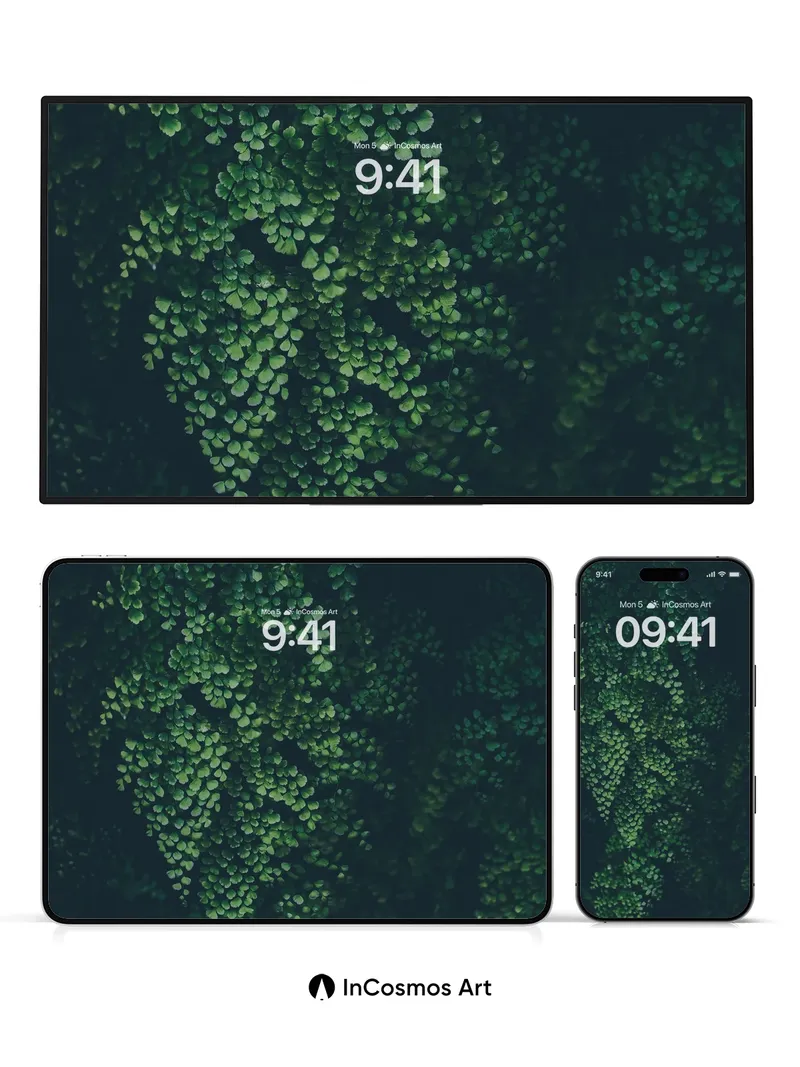 Whispering Vine Wallpaper with Emerald Drift