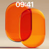 Luminous Orange Glass Wallpaper with Floating Forms wallpaper for iPhone, iPad & Mac