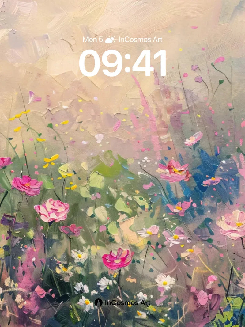 Whispering Meadow Wallpaper with Soft Light Veils