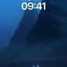 Cobalt Stillness Wallpaper with Mountain Sentinel wallpaper for iPhone, iPad & Mac