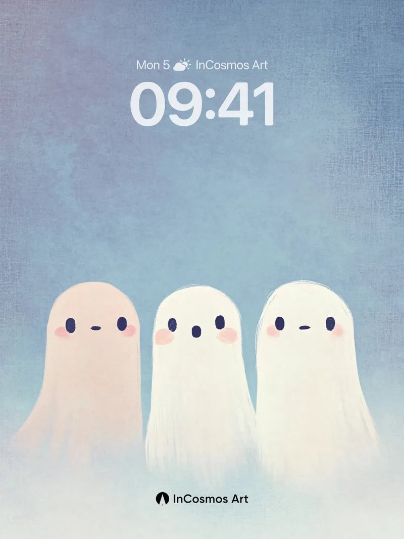 Whispering Ghosts Wallpaper with Soft Mist