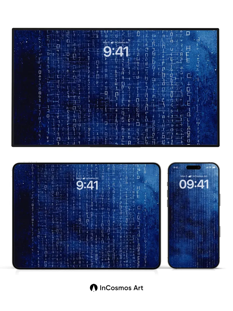 Neon Code Wallpaper with Digital Rain