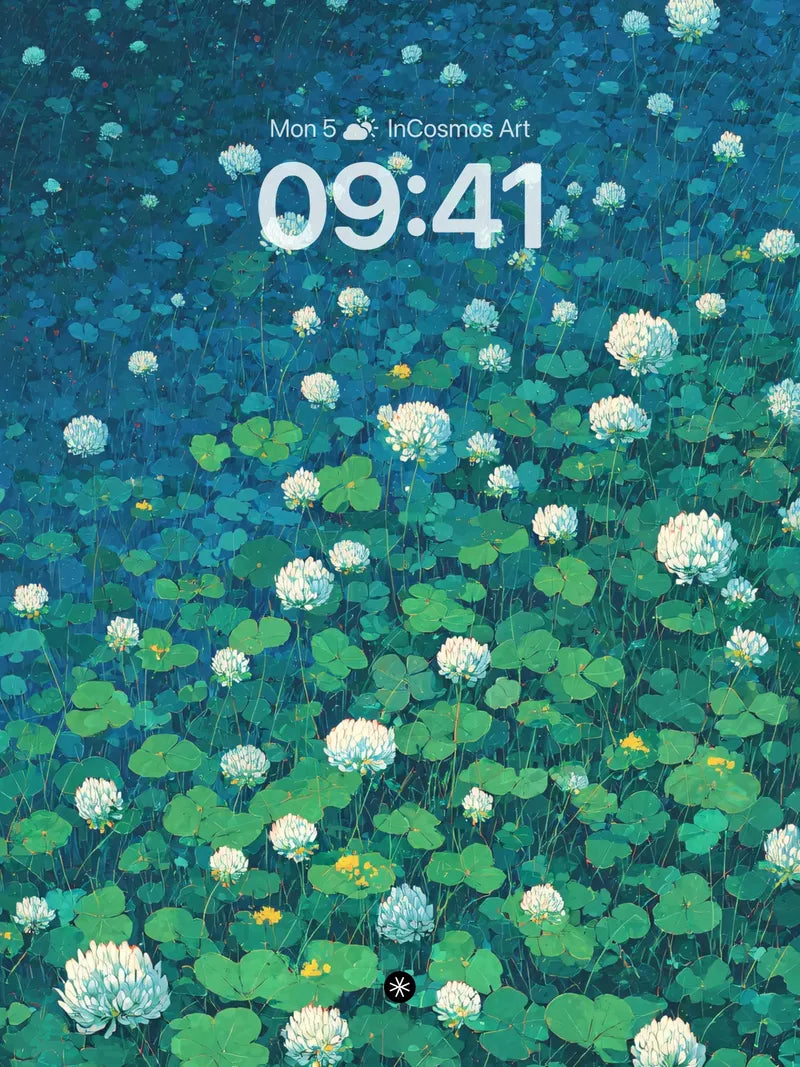 Blue Clover Field Wallpaper 4K for iPhone Lock Screen wallpaper for iPhone, iPad & Mac