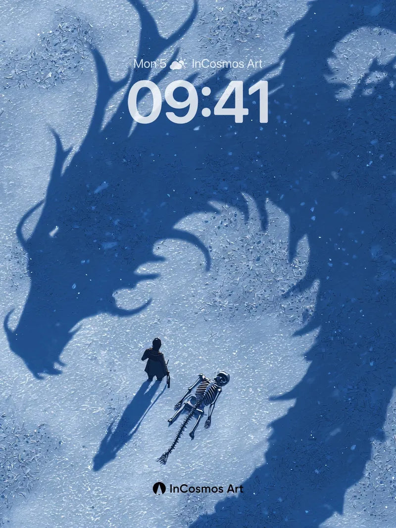 Frozen Shadow Dragon Wallpaper with Silent Walkers