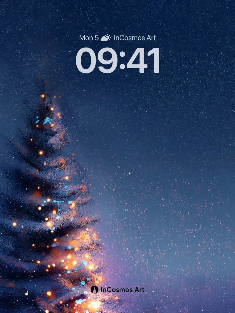 Frost-Lit Solitude Wallpaper with Starfall Hush