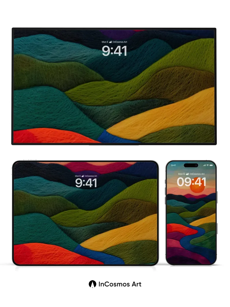 Velvet Horizon Wallpaper with Sunlit Rivers