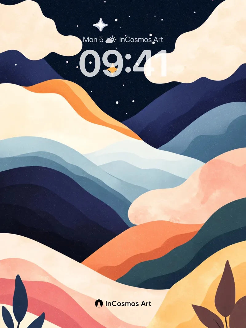 Stellar Dunes Wallpaper with Cosmic Whispers