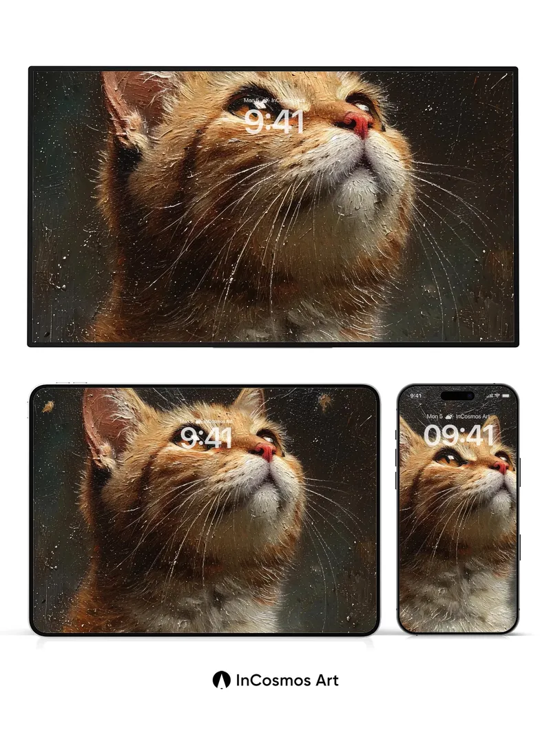 Golden Gaze Wallpaper with Velvet Fur