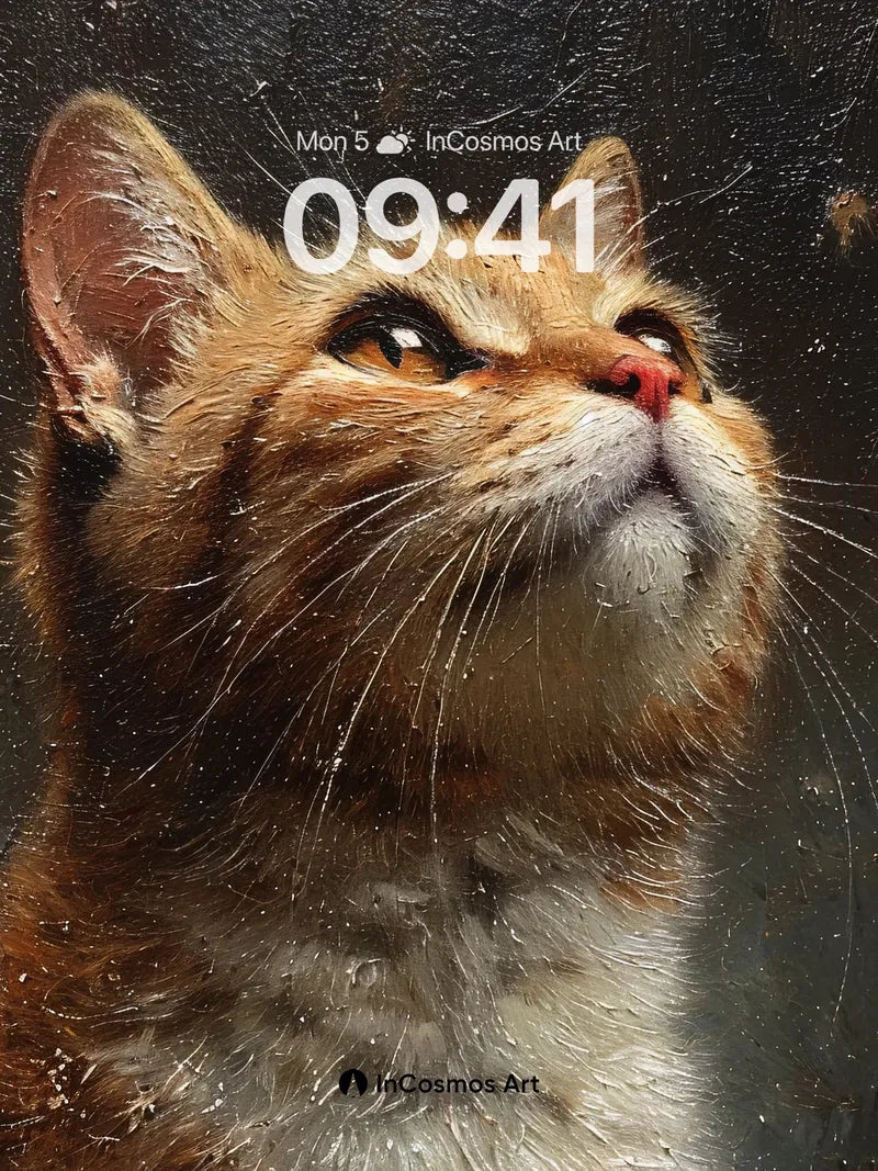 Golden Gaze Wallpaper with Velvet Fur