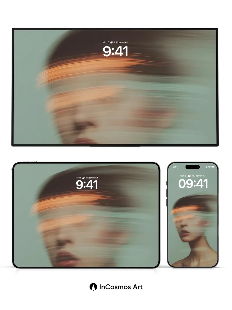 Ghostly Motion Wallpaper with Ethereal Lines