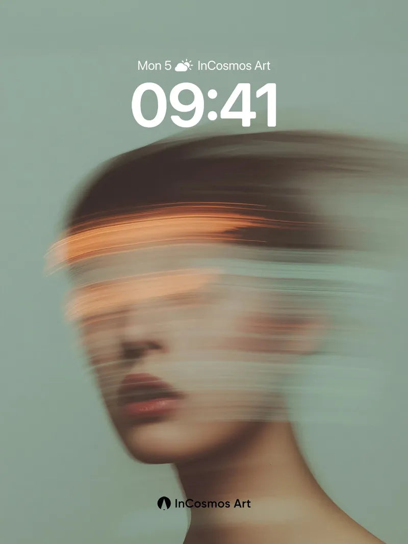 Ghostly Motion Wallpaper with Ethereal Lines