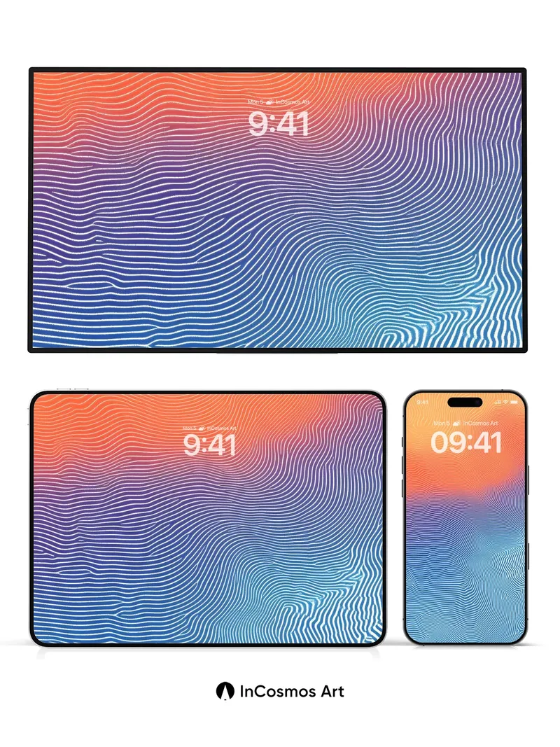 Sonic Wave Wallpaper with Luminous Lines