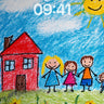 Sunlit Smile Wallpaper with Crayon Whimsy wallpaper for iPhone, iPad & Mac